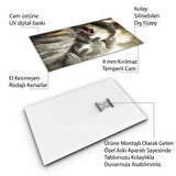 Hayvan Cam Tablo - Anne ve Yavru - Dikey Motif 14-056