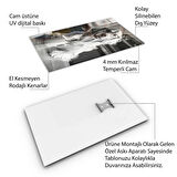 Hayvan Cam Tablo - Kahveli - Dikey Motif 15-020