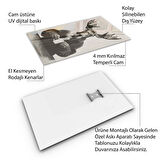 Hayvan Cam Tablo - Kahveli - Dikey Motif 15-030