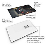 Araçlar Cam Tablo - Karışık - Dikey Motif 01-002