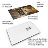 Araçlar Cam Tablo - Karışık - Dikey Motif 01-011