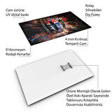 Araçlar Cam Tablo - Karışık - Dikey Motif 01-025