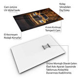 Araçlar Cam Tablo - Karışık - Dikey Motif 01-045
