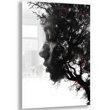 Fantastik ve Korku Cam Tablo - Karışık - Dikey Motif 01-008