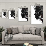 Fantastik ve Korku Cam Tablo - Karışık - Dikey Motif 01-008