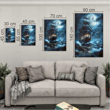 Fantastik ve Korku Cam Tablo - Karışık - Dikey Motif 01-063