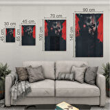 Fantastik ve Korku Cam Tablo - Karışık - Dikey Motif 01-067