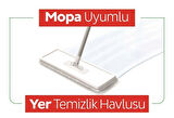 Tak Kullan Mandallı Mop Teleskopik Saplı + Yedek Mop + Yer Temizlik Havlusu