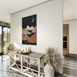 Klasik Bohem Cam Tablo - Dikey Motif 02-525