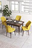 Rovena Lera Barok 70x110 Sabit Mdf Yemek Odası Takımı 4 Adet Sandalye