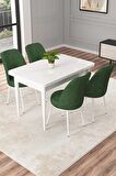 Rovena Duru Beyaz 70x110 Sabit Mdf Yemek Odası Takımı 4 Adet Sandalye