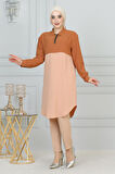 Fermuar Detaylı Tunik Taba 6098