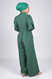 İnci Detaylı Tulum Elbise Zümrüt MSW19152-4