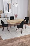 Rovena Bade Meşe 70x114 Açılabilir Mdf Yemek Odası Takımı 4 Adet Sandalye