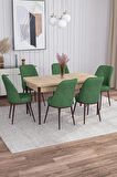 Rovena Bade Meşe 70x114 Açılabilir Mdf Yemek Odası Takımı 6 Adet Sandalye