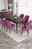 Rovena Bade Barok 70x114 Açılabilir Mdf Yemek Odası Takımı 6 Adet Sandalye