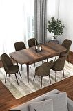 Rovena Bade Barok 70x114 Açılabilir Mdf Yemek Odası Takımı 6 Adet Sandalye