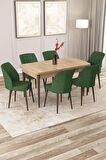 Rovena Lora Meşe 70x114 Açılabilir Mdf Yemek Odası Takımı 6 Adet Sandalye