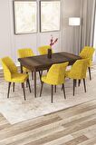 Rovena Lora Barok 70x114 Açılabilir Mdf Yemek Odası Takımı 6 Adet Sandalye