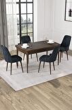 Rovena Lila Barok 70x114 Açılabilir Mdf Mutfak Masası Takımı 4 Adet Sandalye