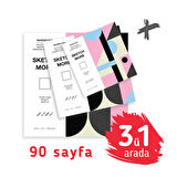 Super set 3ü1 arada kare albüm seti 11×11+15×15+20×20 cm 90 sayfa (marker ve grafik için)