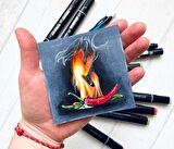 Super set 3ü1 arada kare albüm seti 11×11+15×15+20×20 cm 90 sayfa (marker ve grafik için)