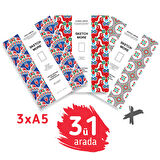 Super kombo 3ü1 arada 3xA5 “Doğu Kaleydoskopu” eskiz defteri (karişik teknikler) Limited edition set