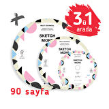 Super set 3ü1 arada yuvarlak albüm d11+d15+d20 cm 90 sayfa (marker ve grafik için)