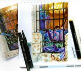 Kare 25×25 cm ÖZEL SERİ spiralli eskiz defteri (marker ve grafik için) Classic sketchbook LİMİTED