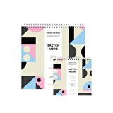 Kare 25×25 cm ÖZEL SERİ spiralli eskiz defteri (marker ve grafik için) Classic sketchbook LİMİTED