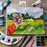 “Doğu Kaleydoskopu” koleksiyon eskiz defteri A5  Limited edition watercolor sketchbook