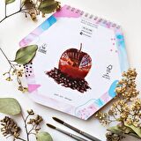 Altıgen 100% pamuklu spiralli eskiz defteri (suluboya ve grafik için) ARHES hexagon sketchbook