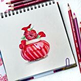 Kare 15×15 cm spiralli Pastel eskiz defteri (açık renk kağıt karışımı) Pastel mix media sketchbook