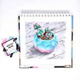 Kare 15×15 cm ÖZEL SERİ spiralli eskiz defteri (marker ve grafik için) Classic sketchbook LİMİTED