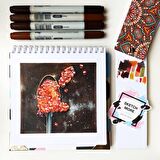Kare 15×15 cm ÖZEL SERİ spiralli eskiz defteri (marker ve grafik için) Classic sketchbook LİMİTED