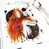 Kare 25×25 cm spiralli eskiz defteri (marker ve grafik için) Classic sketchbook 