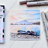 Super set 3ü1 arada kare albüm seti 11×11+15×15+20×20 cm 180 sayfa (marker ve grafik için)