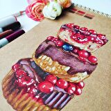 Kare 15x15 cm spiralli Kraft eskiz defteri (Karışık teknikler için) Mix media sketchbook