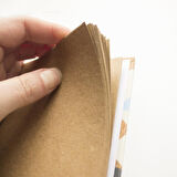 Kare 15x15 cm spiralli Kraft eskiz defteri (Karışık teknikler için) Mix media sketchbook