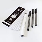 İNKTOBER SET 3 (marker ve grafik için) 3'lüi+MARKÖR hediye