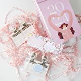 2'li HELLO KİTTY Gümüş klipsler
