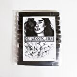 Marker Set 12'li GRİ TONLAR (Touch Twin)