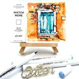 Diktörgen a4 albüm (suluboya ve grafik için) Watercolor album
