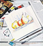 Kare 20x20 cm eskiz defteri (suluboya ve grafik için) Watercolour big sketchbook