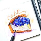 Kare 20x20 cm albüm (suluboya ve grafik için) Watercolor album