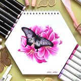 Altıgen CANSON THE WALL spiralli eskiz defteri (marker ve grafik için) Hexagon sketchbook