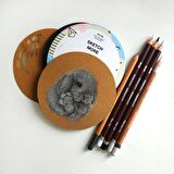 Yuvarlak d15 cm mix albüm 3 çeşit kağıt (karışık teknikler için) Round mix paper album