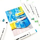 Super set ü1 arada dikdörtgen albüm seti A6+A5+A4 180 sayfsa (marker ve grafik için)