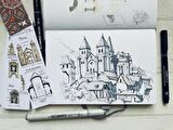 "Doğu Kaleydoskopu" koleksiyon eskiz defteri B6 (marker ve grafik için) Limited edition sketchbook