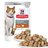 Hills Sterilised Hindili Kısır Kedi Konservesi 85GR Gravy Parça Etli Pouch x 12 Adet Kedi Yaş Mama